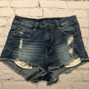 Divided Jean shorts